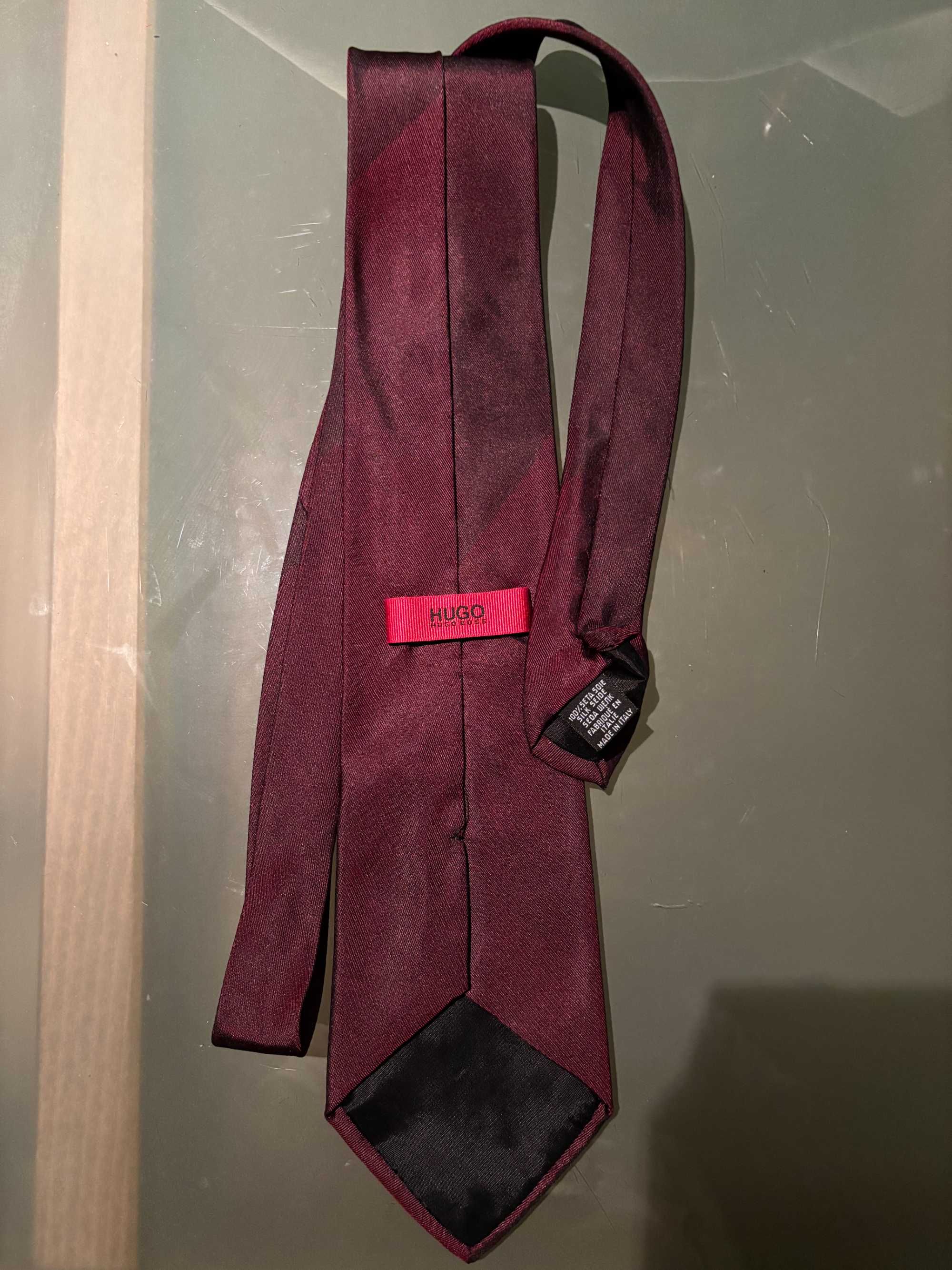 gravata bordeaux, seda, Boss