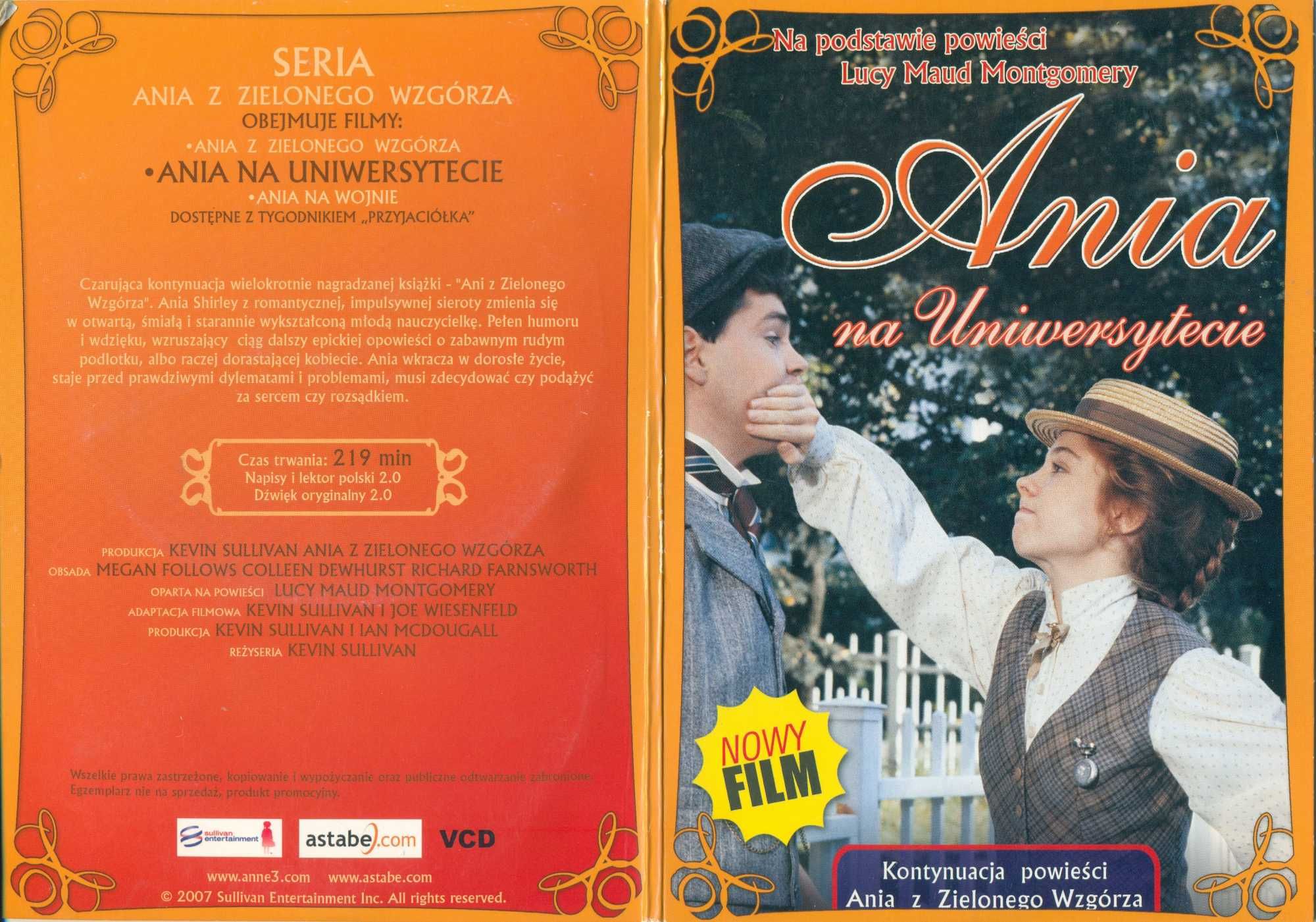 Ania z Zielonego Wzgórza część 2 - Ania na uniwersytecie VCD