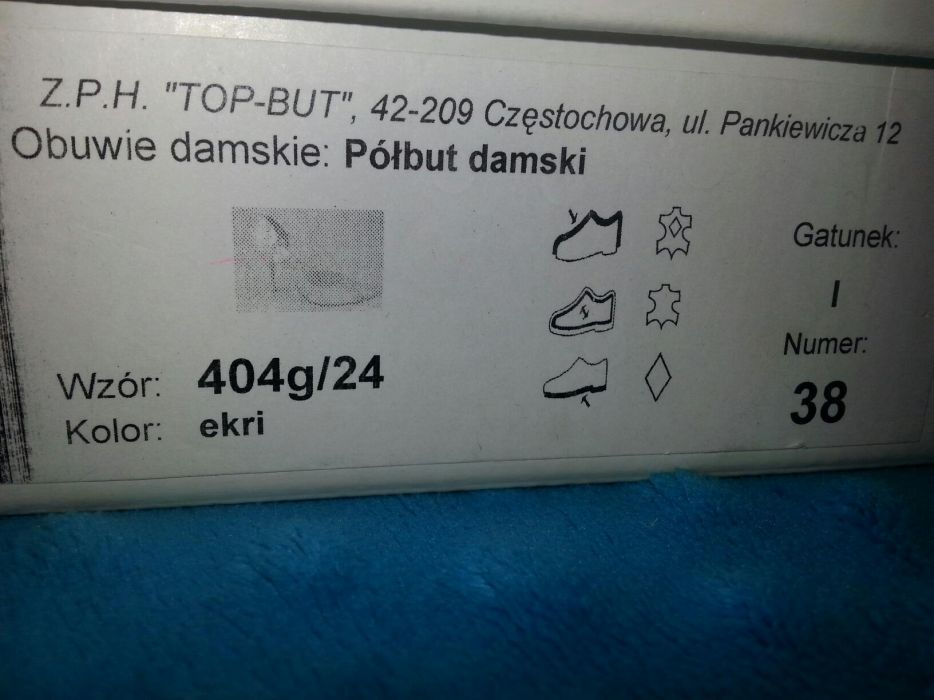 Ecru szpilki,skórzane,ślubne,38 stan b.dobry skóra