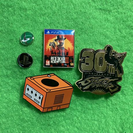 Игровые значки пины Nintendo PlayStation Xbox GameCube Street Fighter