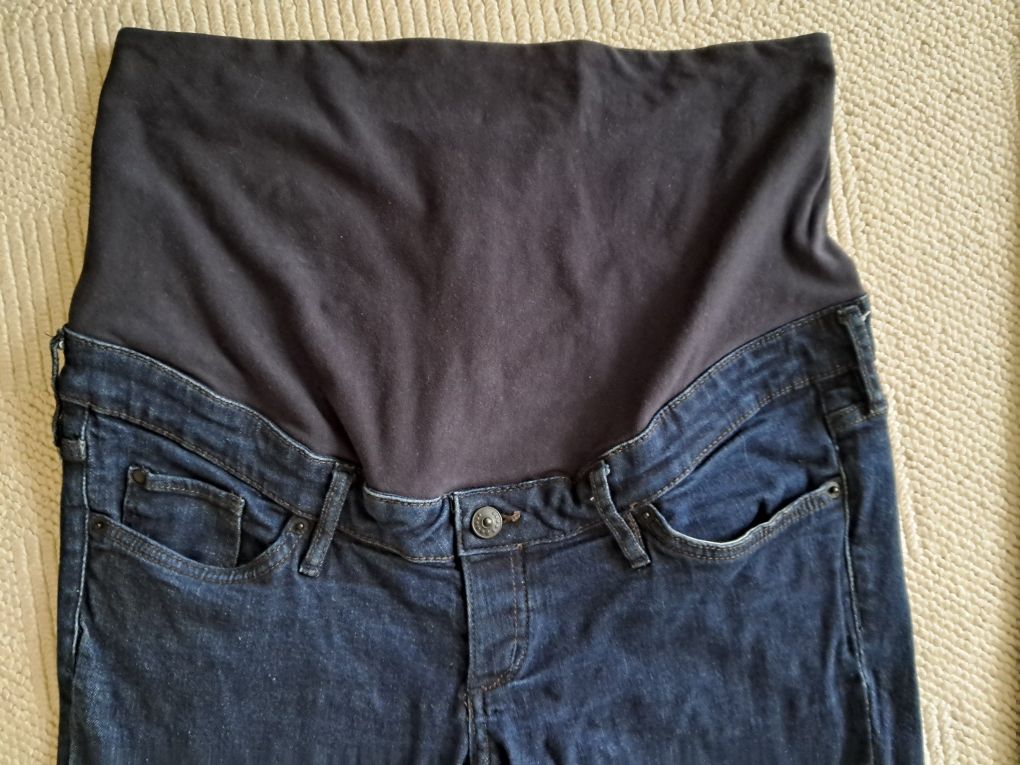 Spodnie ciążowe XL/42/ z panelem/ high rib/ h&m mama