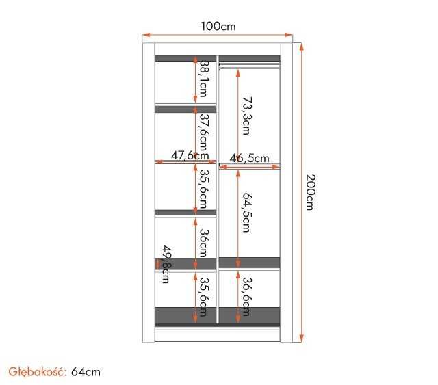 Szafa MILAN 100 cm Idźczak Meble
