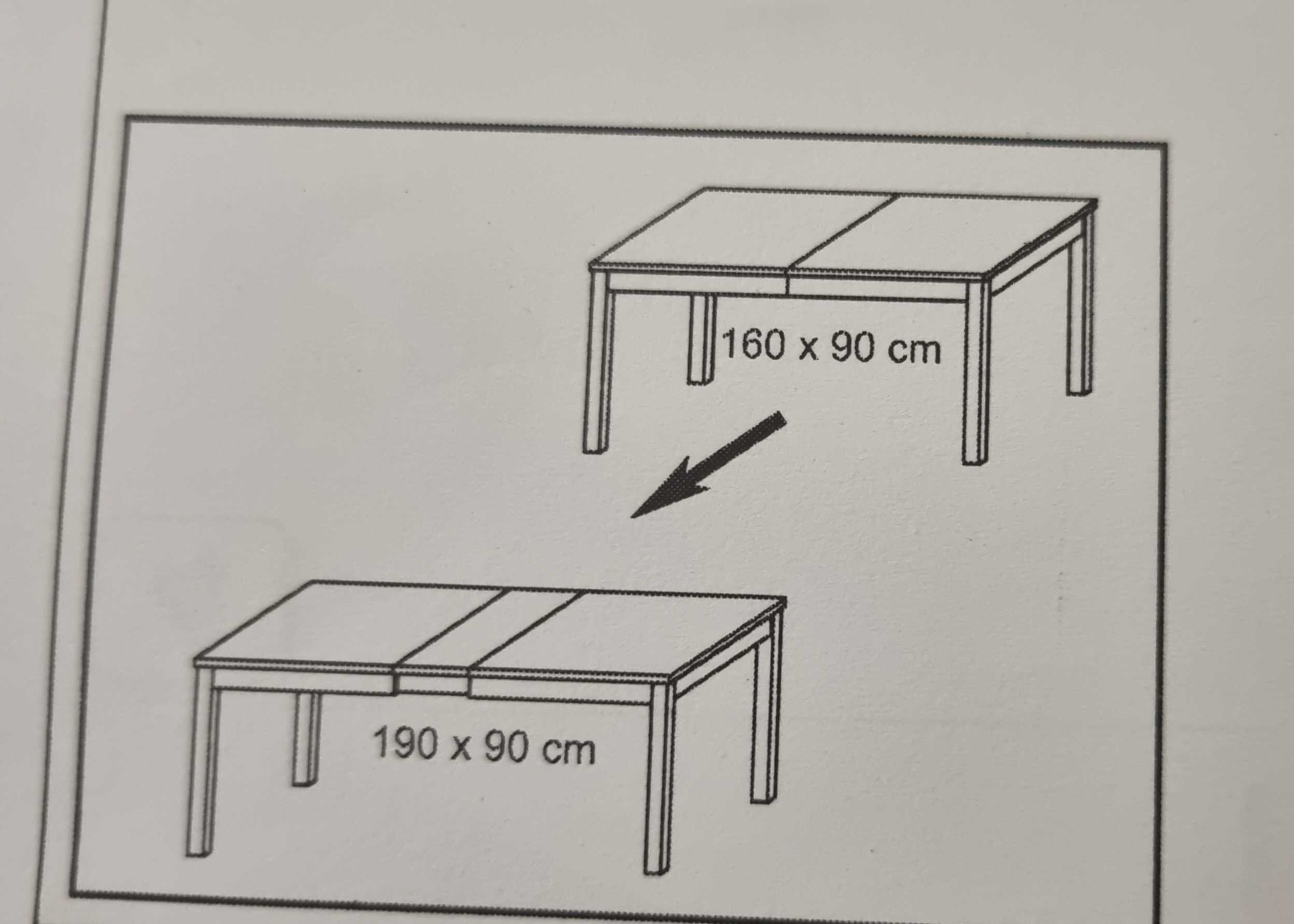 Stół do salonu rozkładany NOTINA+fotel biurowy