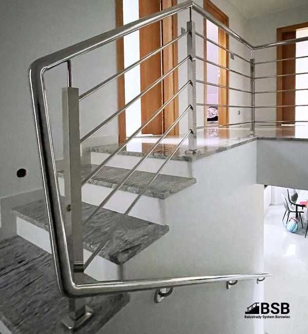 Klatki schodowe - balustrady nierdzewne | schody | pochwyty | poręcze