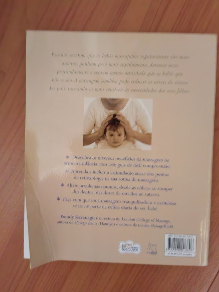 Livro "Massagem para bebés" de Wendy Kavanagh, Arteplural Edições