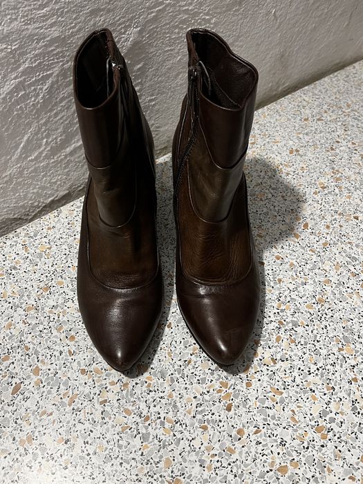 Buty niskie botki 5th Avenue miekka skóra, brąz,r 37