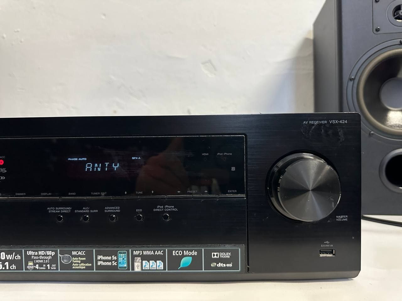 5.1 Amplituner Pioneer VSX-424, 5*130 Watt, HDMI, USB, 4K Ultra HD