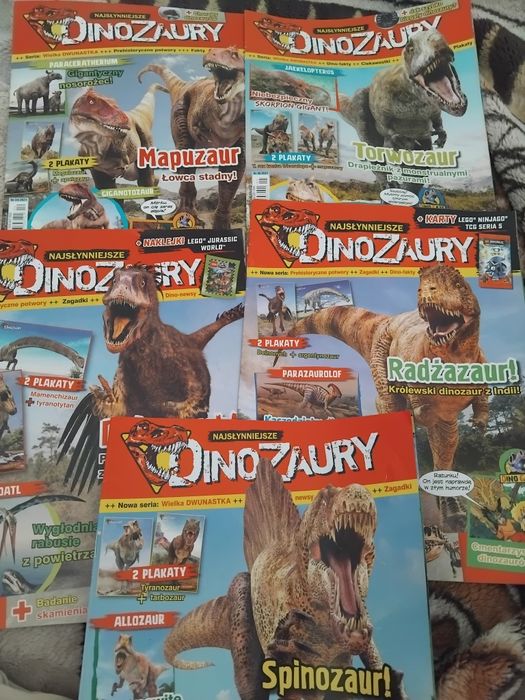 Gazetki czasopisma Dinozaury
