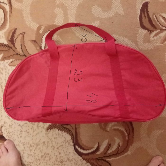 Сумка спортивна, ручна поклажа, плечовий ремінь