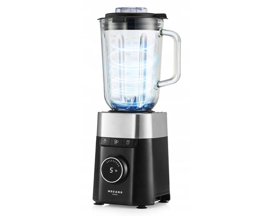 MOCNY Blender Kielichowy 1200W Kielich SZKLANY 2,2L Młynek 2x Bidony