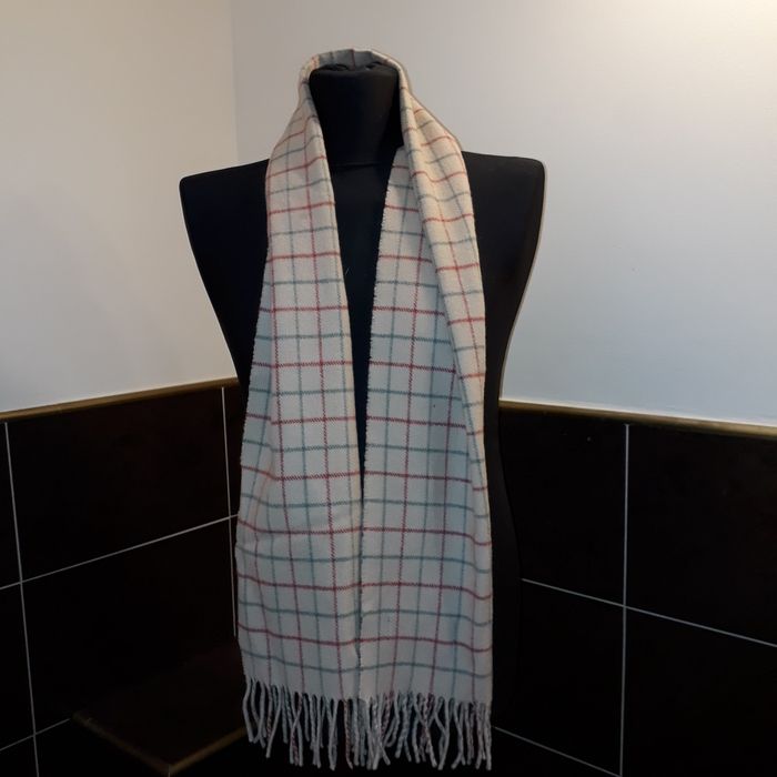 Szal FRANGI 150cm+16 x 29cm wełna szalik szkocka krata