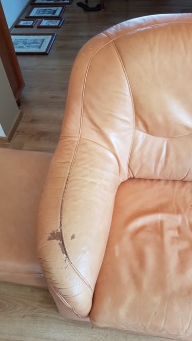 Sofa wypoczynek kanapa skóra naturalna