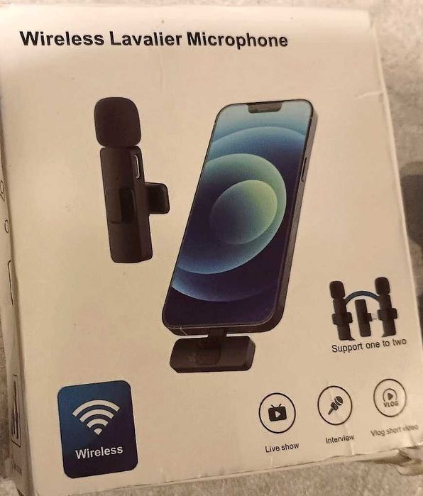 Dwa Bezprzewodowe Mikrofony / Adapter  USB-C