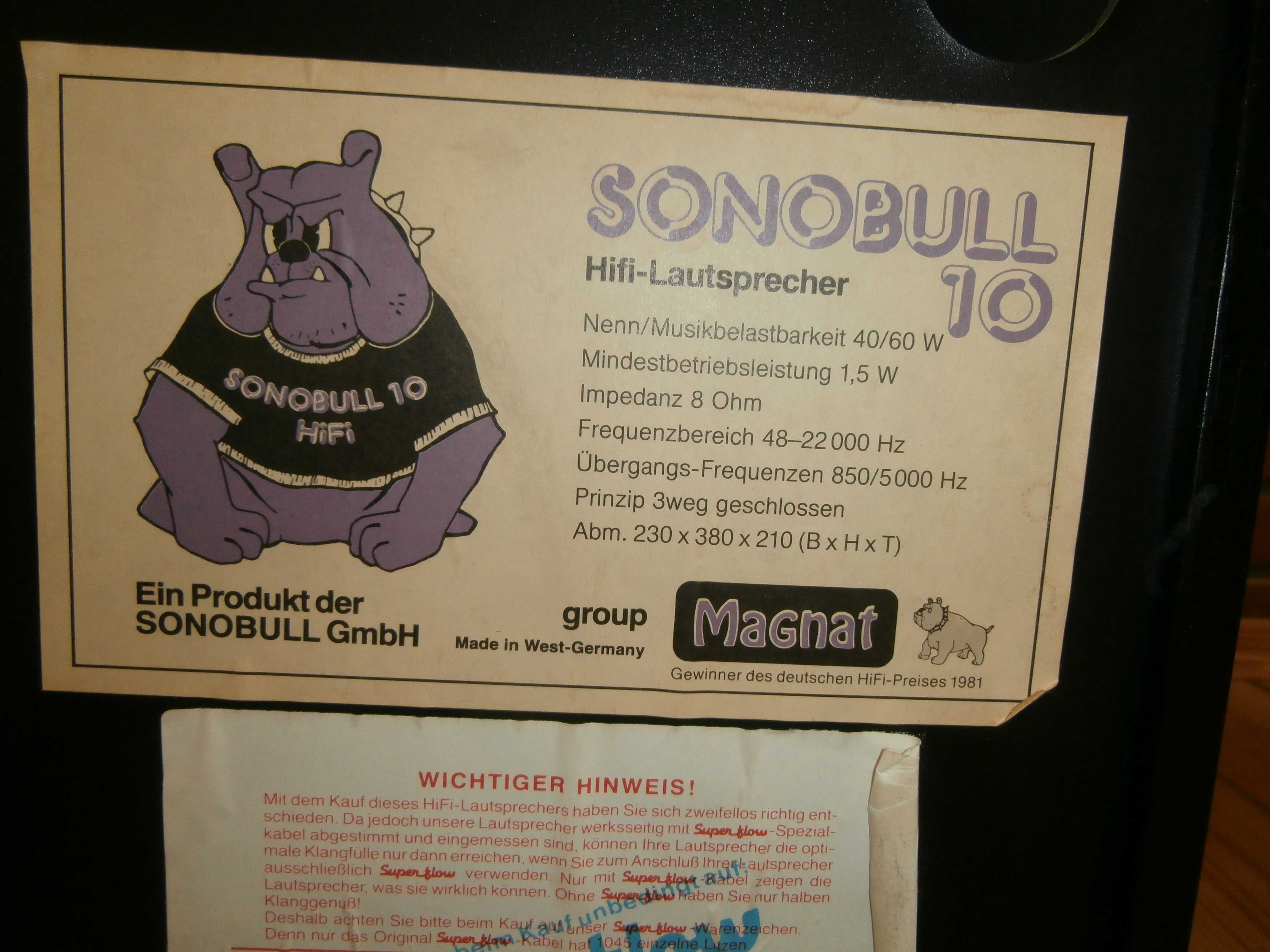 Sprzedam kolumny Magnat Sonobull 10