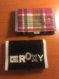 Carteiras roxy com padrões distintos