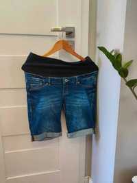 ciążowe krótkie spodenki jeansowe h&m mama rozmiar M