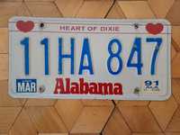 Alabama tablica rejestracyjna Usa oryginal