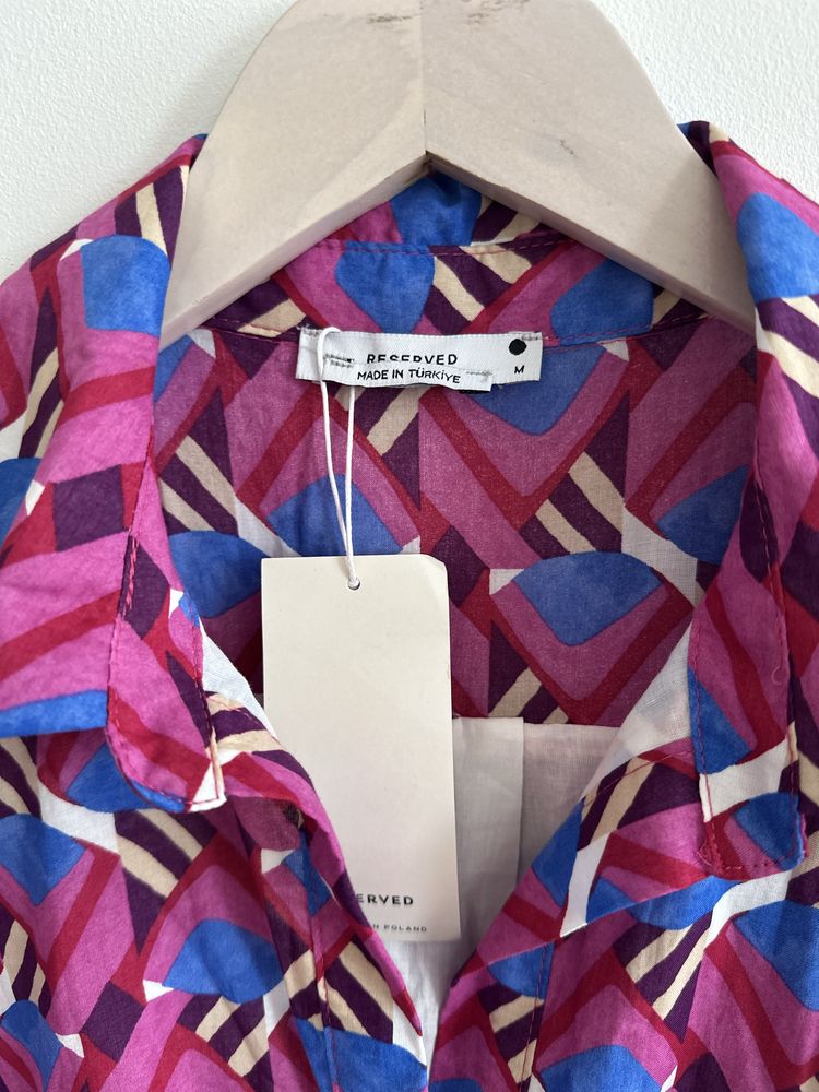 Reserved nowa sukienka maxi wzory r.M