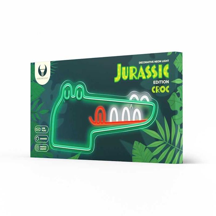 Neon Plexi Led JURASSIC KROKODYL zielony FLNJ03 Forever Light