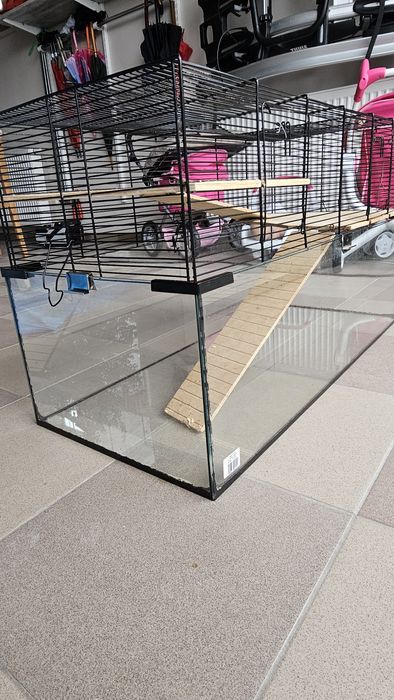 Klatka na szczury szklana duża 80x35x45
