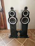 Colunas Vincent LS-308 pretas topo de gama