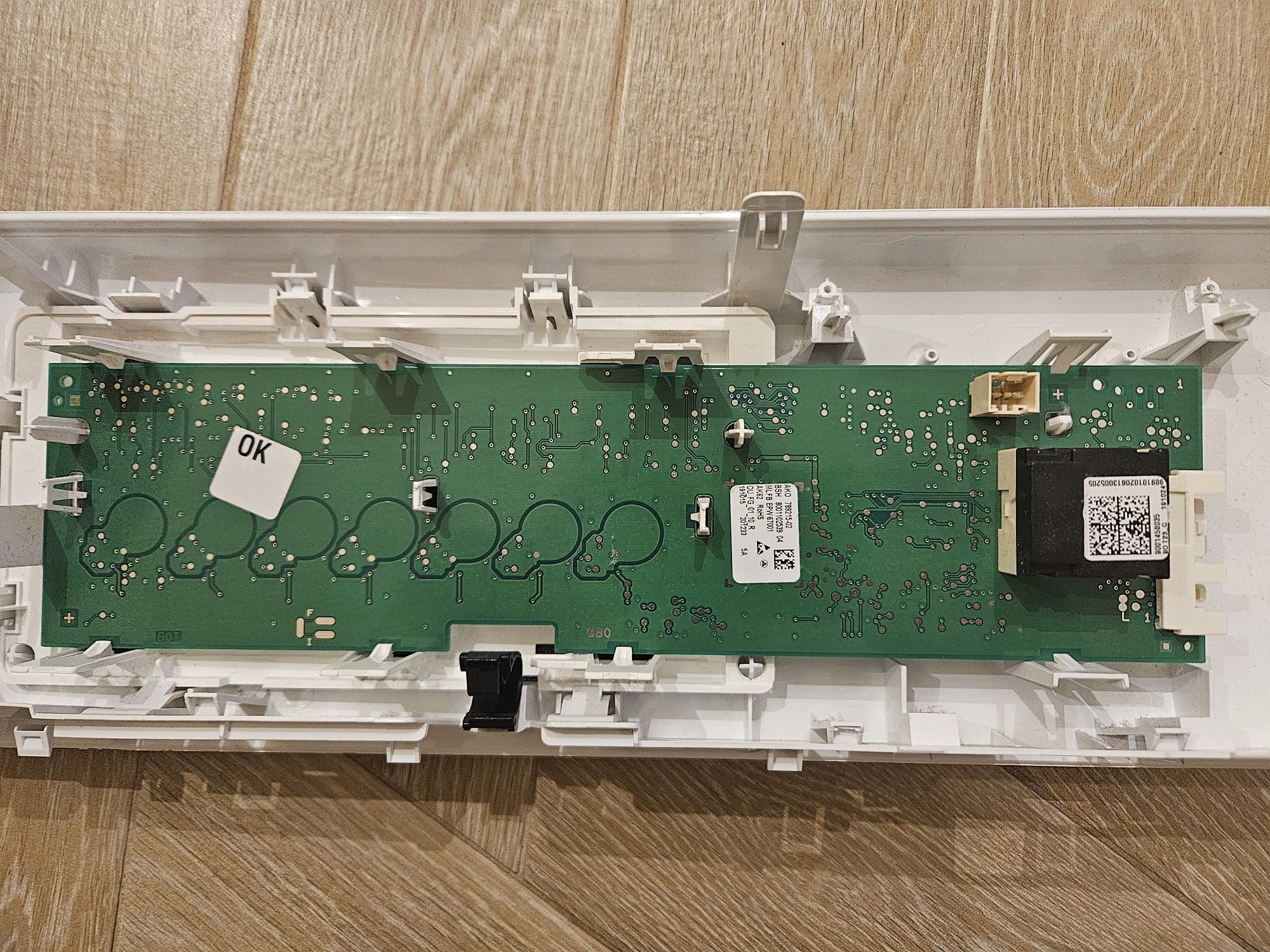 Programator, moduł sterujący, panel przedni, Bosch Serie 6, suszarka