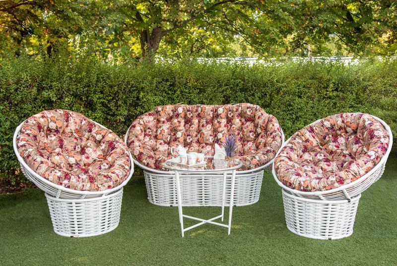 Плетёная Мебель "Фемели Альфа" для дачи. Комплект Садовой мебели