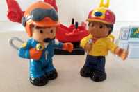 Fisher Price auto helikopter  Little People ludziki  fiigurki