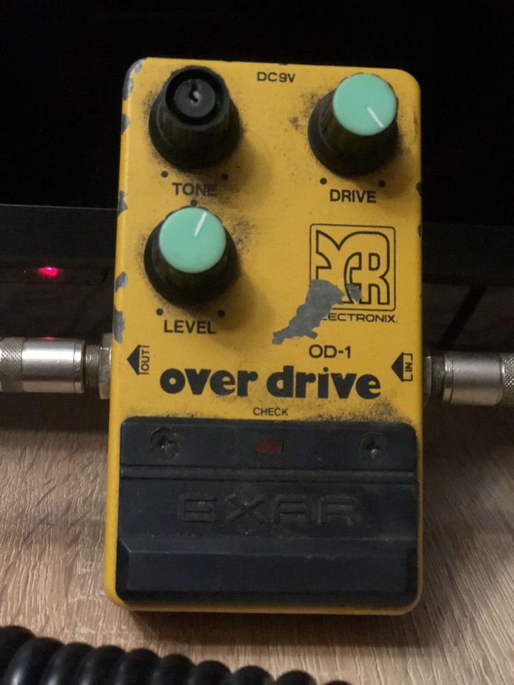 Педаль для гитары, ретро. Over drive  EXAR OD-1 DC9V о