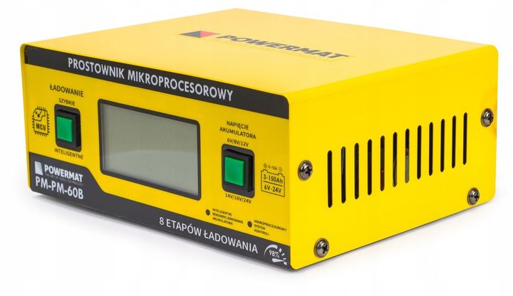 Prostownik MIKROPROCESOROWY Akumulatorowy 6V/8V/12V/14V/16V/24V