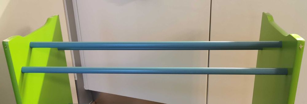 regał na zabawki wys. 60 głębokość 30  szerokość 66 zielony niebieski