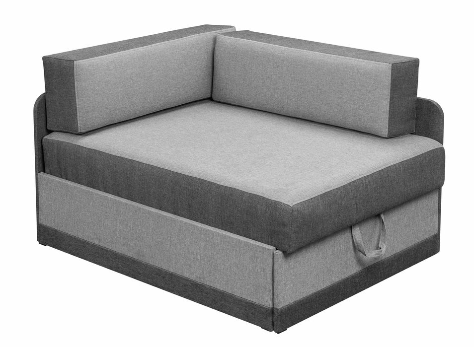 Mały narożnik z funkcją spania Kacper grafit/szary