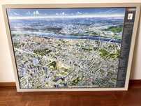 Unikalna panorama Warszawy | wielkoformatowy plakat | kopia akwareli