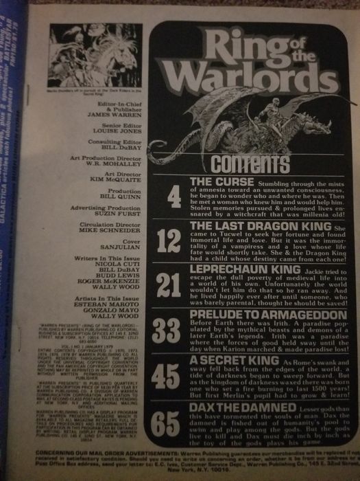 Ring of the Warlords - BD vintage 1979