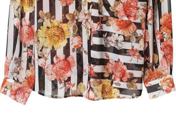 camisa Zara semi-transparente
