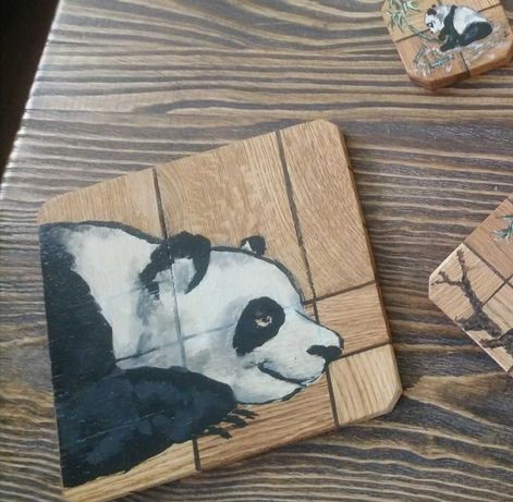 набор деревянных подставок "Панда"