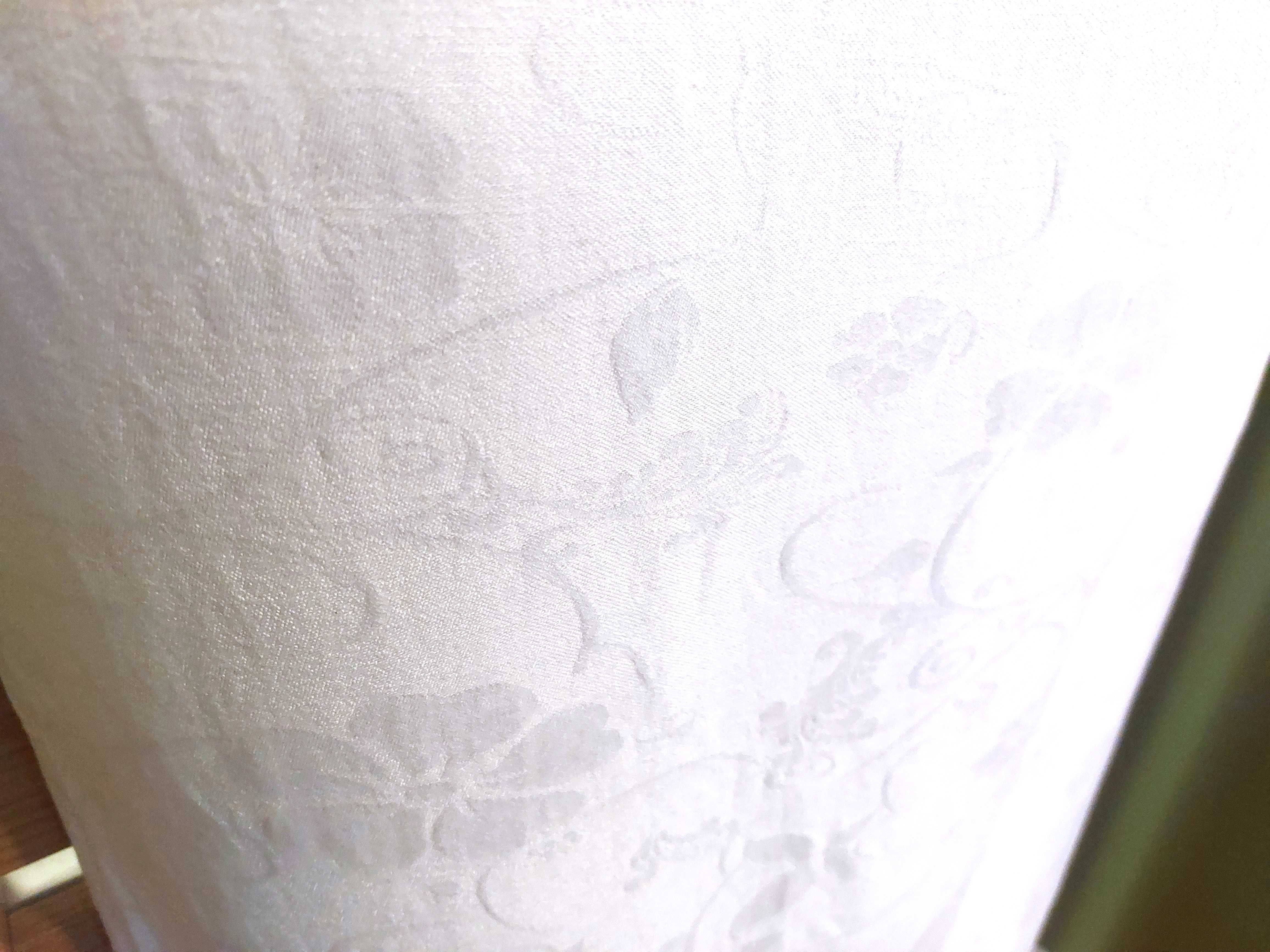 Chusta kółkowa Natibaby Pancy Pearl no cotton (bambus-len) biała 1,7m
