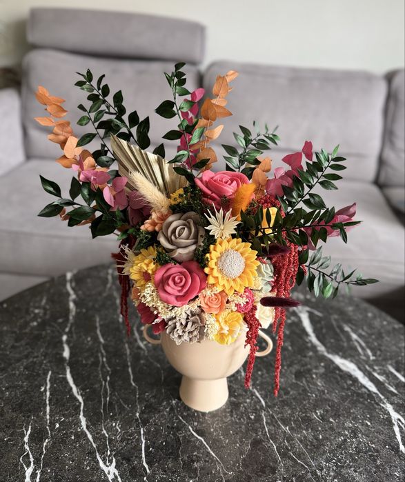 Flowerbox świec - jesienny