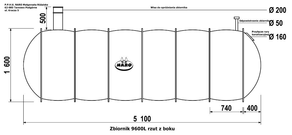 Szambo ekologiczne - szamba - zbiornik na deszczówkę 9600 litrów.