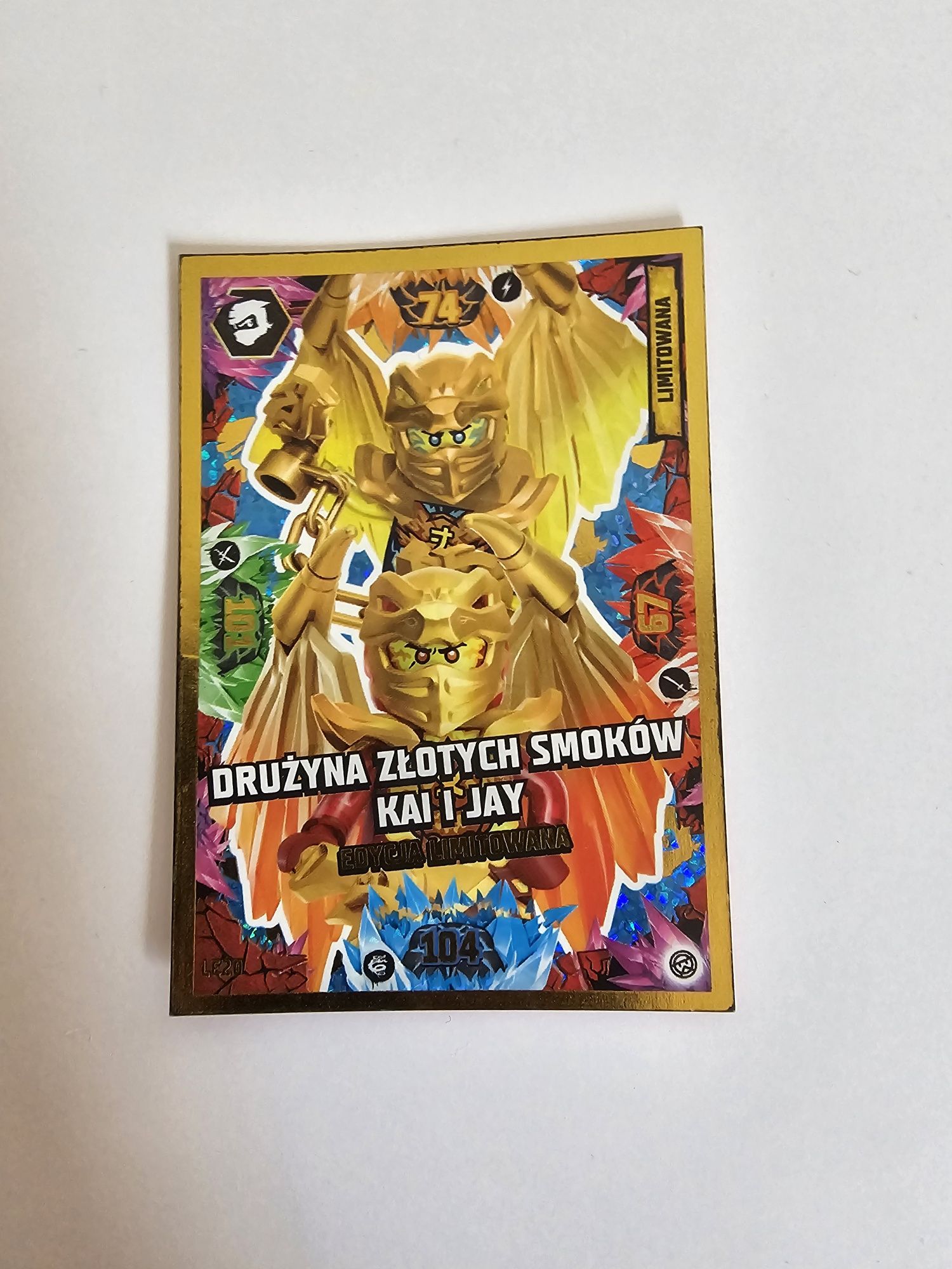 Karta z Lego ninjago z Kai i Jay