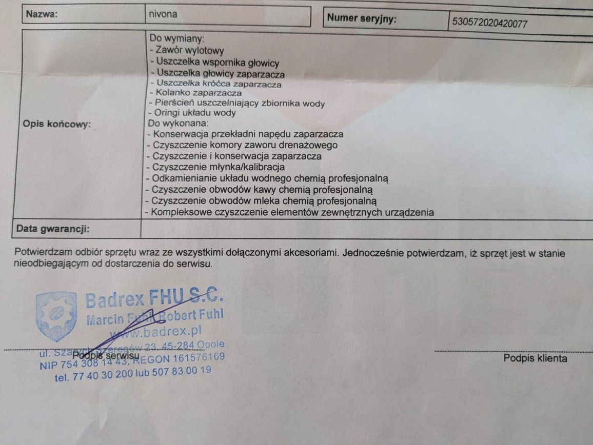 Nivona 572 ekspres ciśnieniowy
