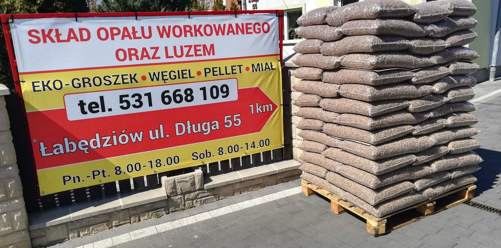 PROMOCJA - Pellet dębowy | Skład opału ŁABĘDZIÓW | transport HDS