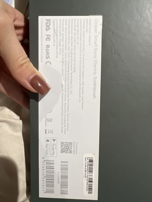 Електрична зубна щітка Oclean X Pro (OLED) міжнародна версія зелена