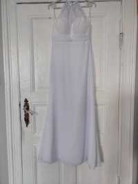 Piękna elegancka śnieżnobiała sukienka ślubna rozmiar 36