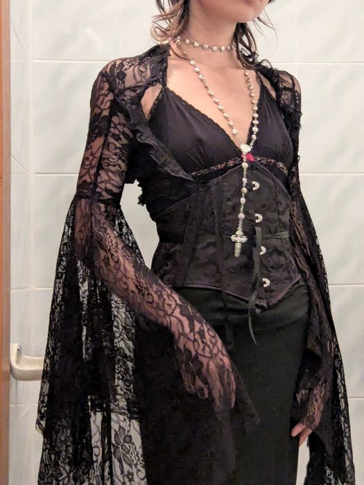 Болеро накидки готичні рукава довгі мереживні