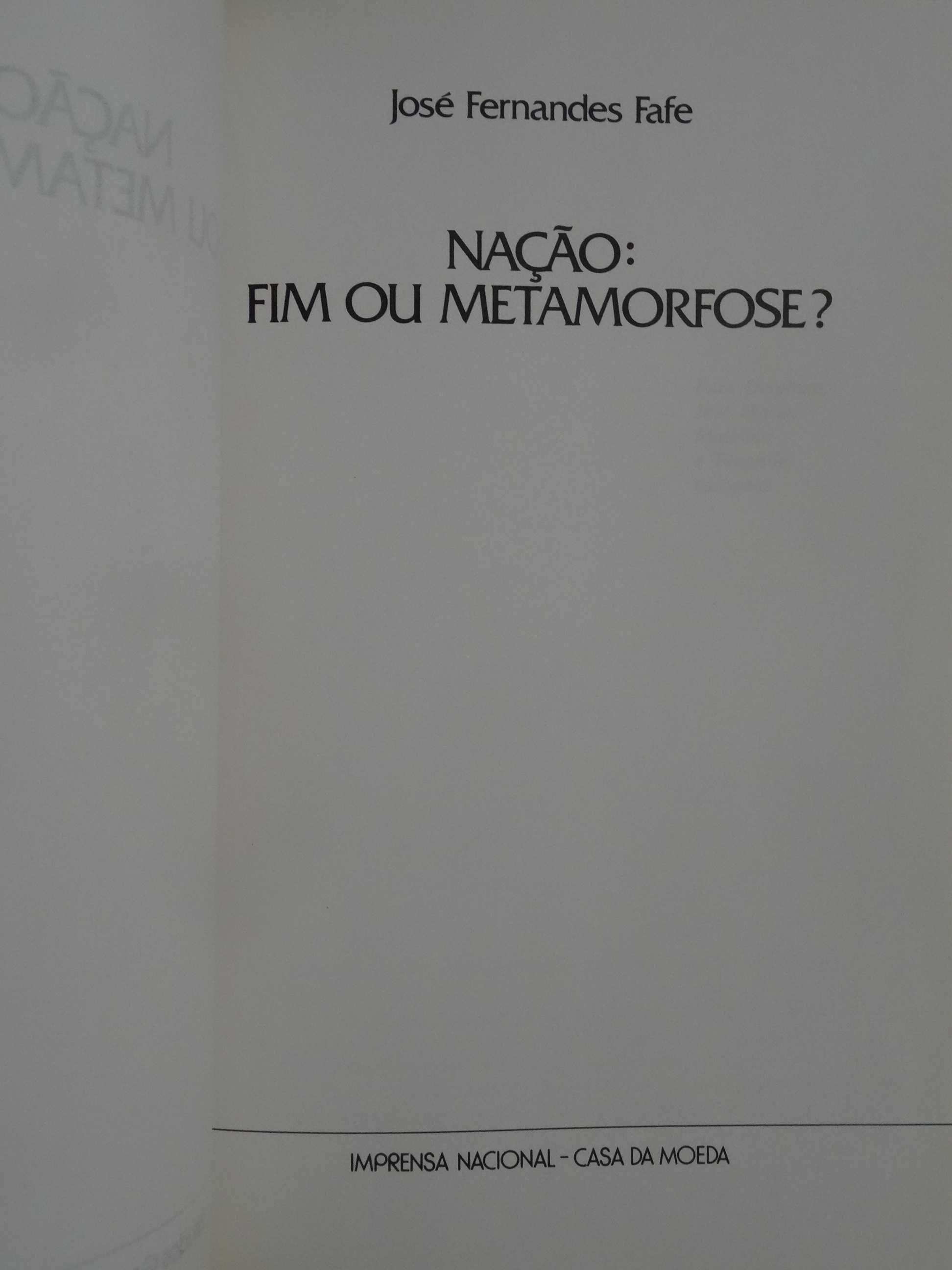 Nação - Fim ou Metamorfose de José Fernandes Fafe