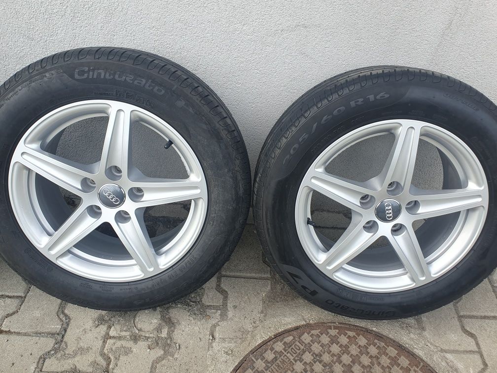 Koła Audi 5x112 66.6 R16 z oponami Pirelli 22/23