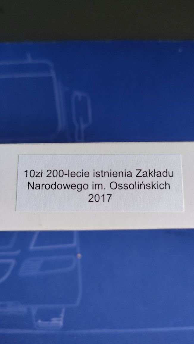 Moneta 10zł 200-lecie Zakładu Ossolińskich 2017
