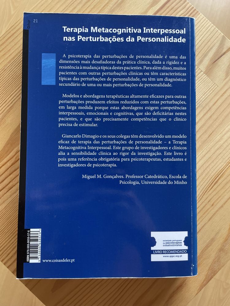 Terapia Metacognitiva Interpessoal nas Perturbações da Personalidade