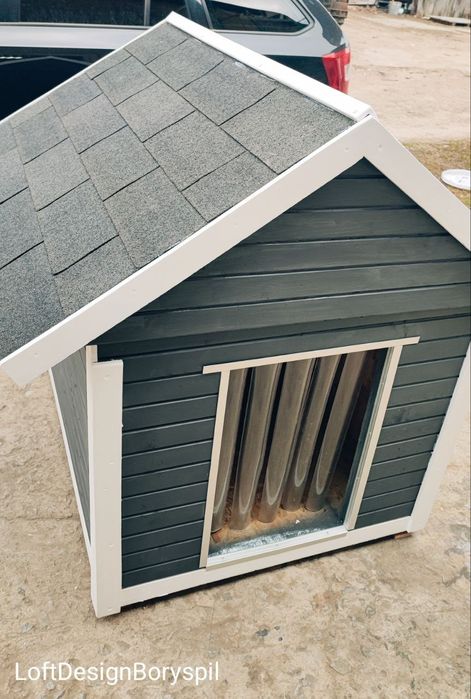 Будка утеплена для великих і середніх порід собак